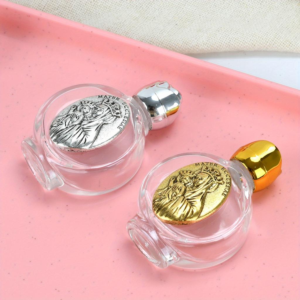 1Pc Holy Water Crown Virgin and Child Bottle Religious Cross Bottle Christian Virgin Sculpture Bottle Holy Water Bottle