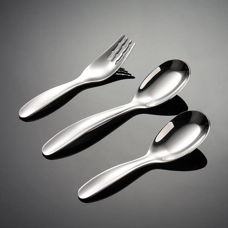 Łyżka z płaskim dnem ze stali nierdzewnej 316, widelec o wielu specyfikacjach, łyżka do karmienia dzieci, chińska łyżka do użytku domowego, prezent