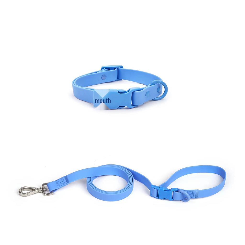 Macaron Color PVC Dog Collar & Leash Set - Soft & Comfortable