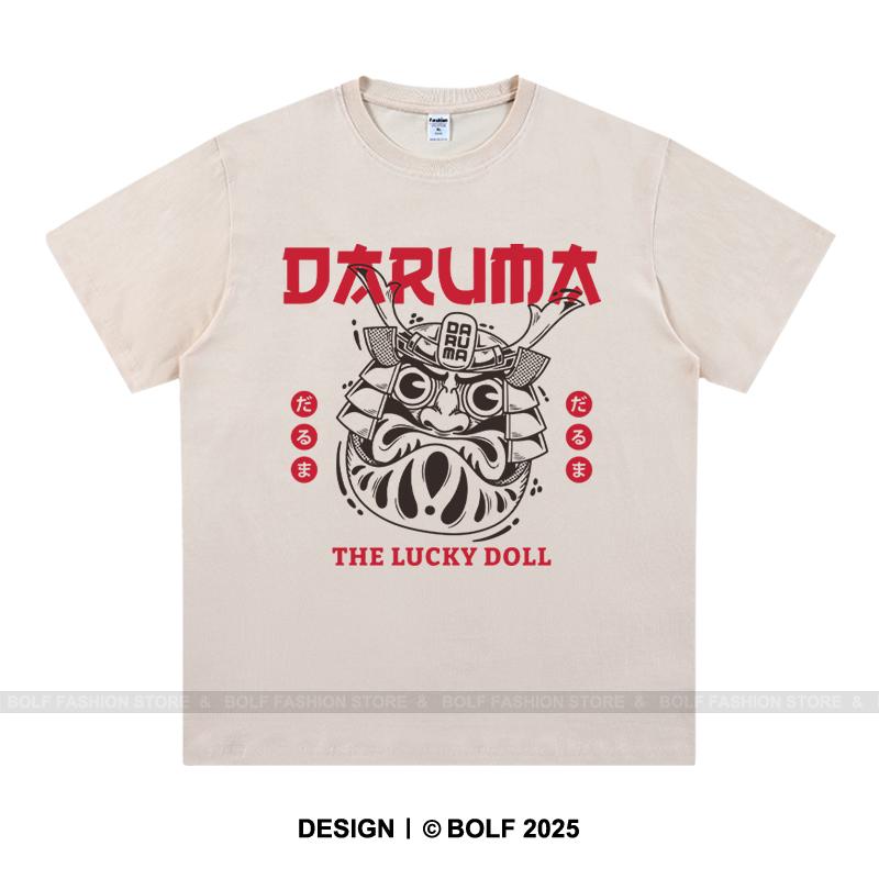 

Ukiyo-e Crest Printed Tee 100% Cotton Samurai Badge Graphic Men s Shirt Japanese Traditional Streetwear 4XL