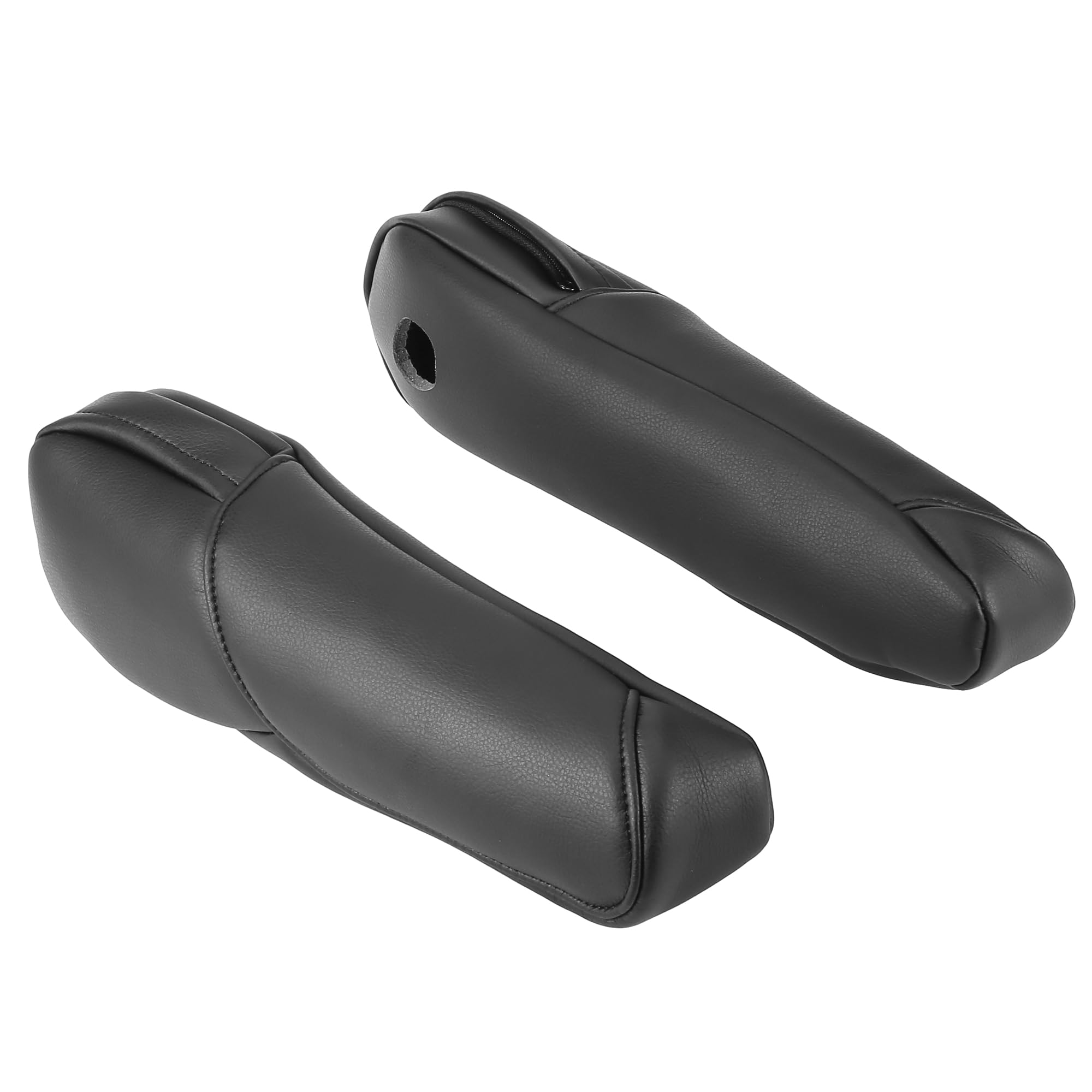 

X AUTOHAUX Чехол на подлокотник переднего сиденья автомобиля из микрофибры, совместимый с Honda, 1 пара, сменный, кожаный, черный, CR-V 2007-2009,