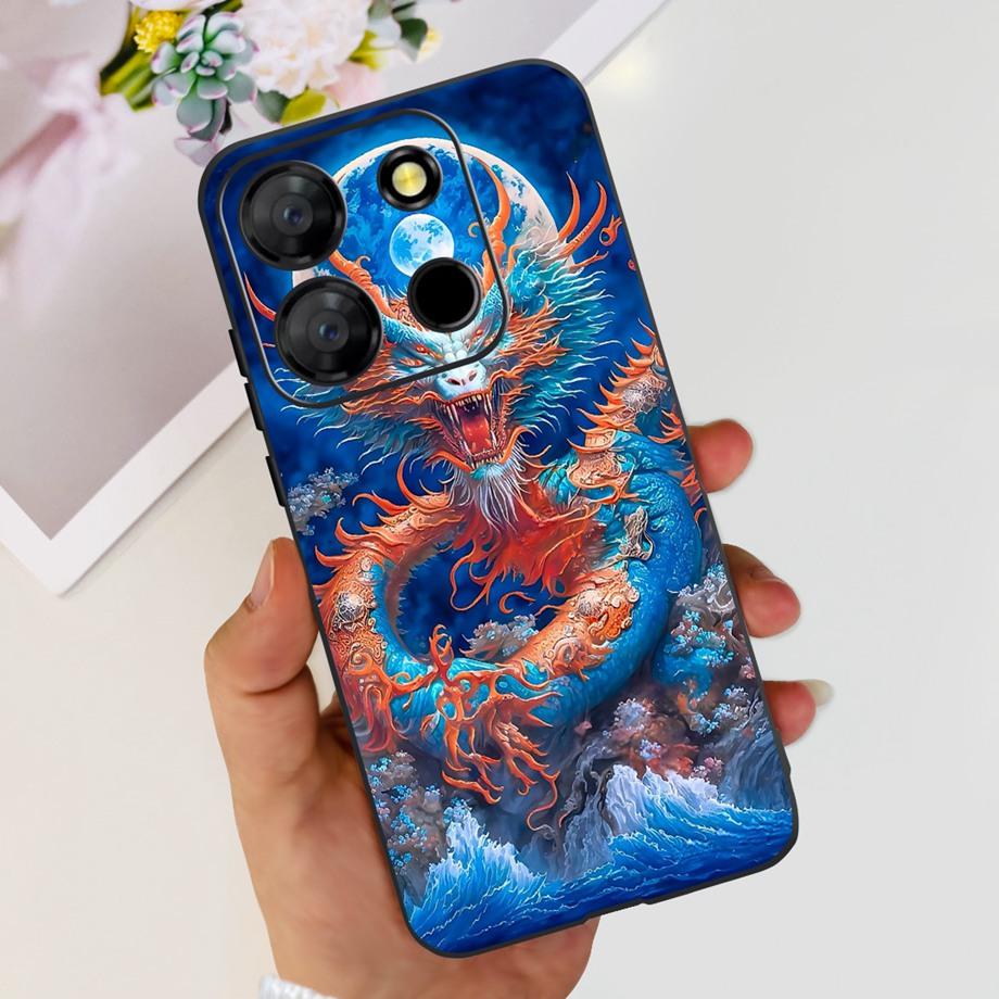 For Itel A60 A70 A27 A48 Phone Case Back Cover Matte Slim Soft TPU Silicone Bumper Child Fashion Cartoon Pattern Fundas ITELA60s