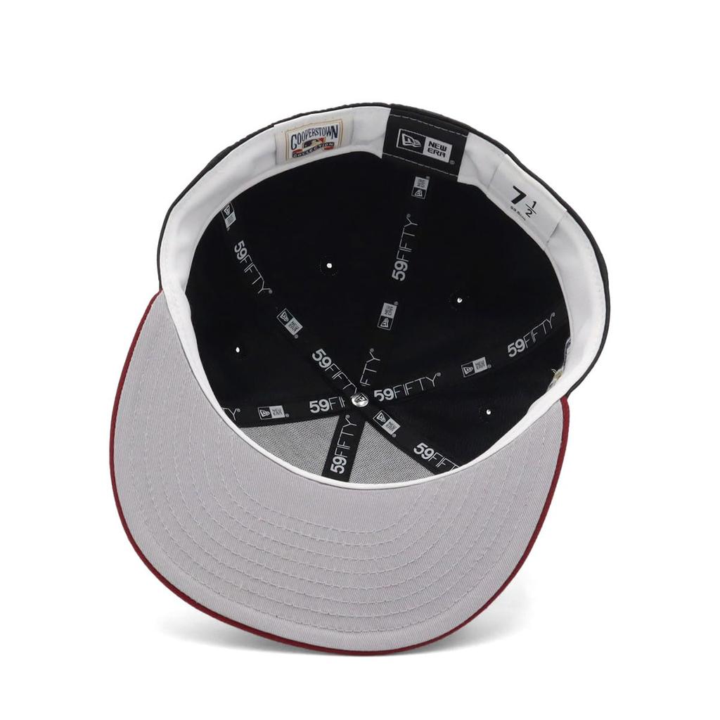New Era 59FIFTY Los Angeles Dodgers ONSPOTZ LA Satin 7 59Fifty Up Side Down Side MLB Los Angeles Dodgers Cap, Exclusive, Black/Red, 1/8 Scale, Patch,