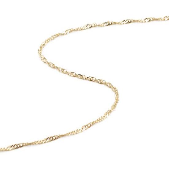 18k Gold Necklace with Screw 50cm Chain,