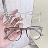 Round Clear Lens Glasses Candy Sweet UV400 Sunglasses Transparent  New Glasses Summer Retro Mirrored Lens Fashion Goggle