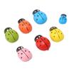 100pcs Wooden Ladybug Stickers Colorful Cute Self Adhesive Ladybug Stickers for DIY Crafts Scrapbook Party Decorations
