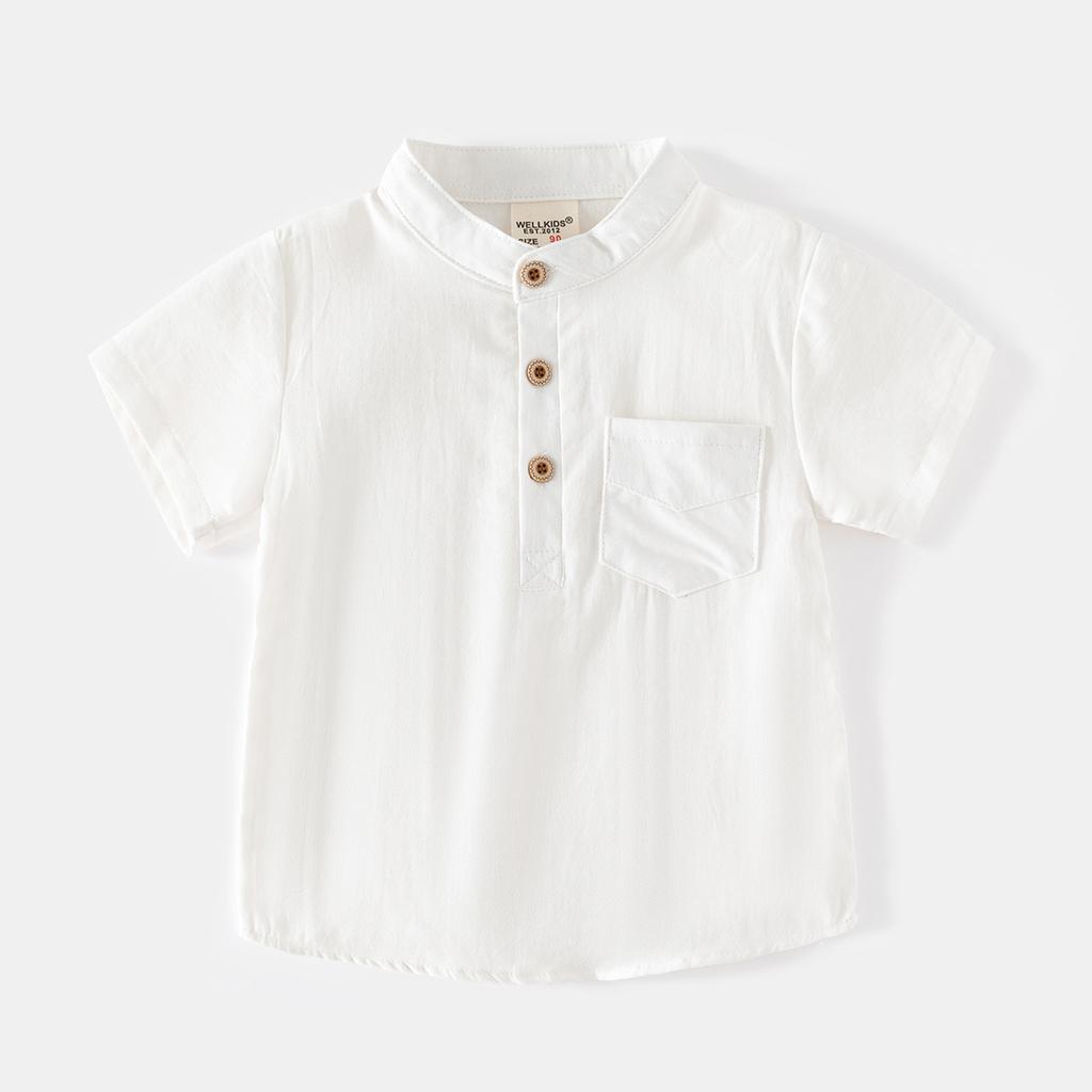 2026 Estate Outdoor Nuova Camicia Casual da Ragazzo a Maniche Corte con Collo Rialzato, Amica della Pelle e Confortevole, Assorbente il Sudore