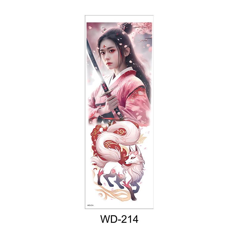 Long Flower Full Arm Waterproof Temporary Tattoo Stickers
