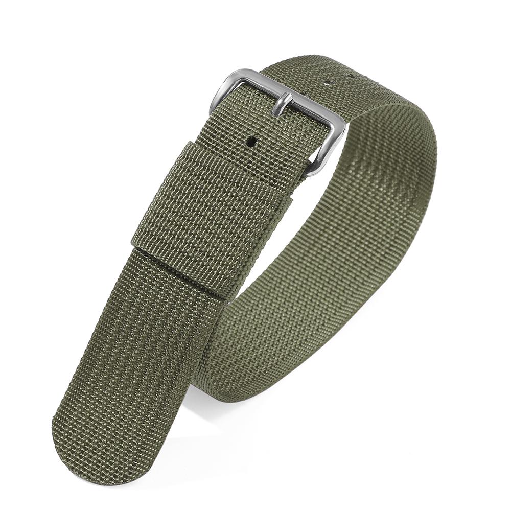 Ribbed Nylon Watchband 20mm 22mm Nylon Watch Strap Braid Ballistic Fabric Bands Accessories for Military Sports Watch Bracelets