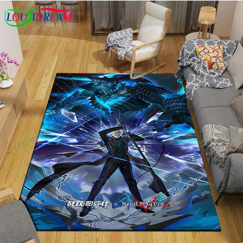 Fashion D-Devil May Cry Game Printed Carpet Outdoor Area Rug Non -slip Carpet Bedroom Decor Carpet for Living Room Birthday Gift
