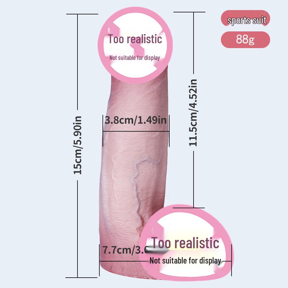 Men's Delay and Enlargement Silicone Dildo Sleeve Condom