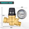 Handle Adjustable Water Pressure Reducer Water Pressure Regulator for Garden Regulator with Gauge