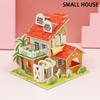 3D Paper Puzzle Montessori Miniature Houses Funny Carton Construction Models For Kids Handmade Educational Toys