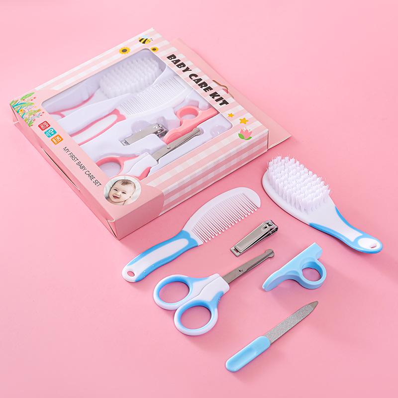 6-Piece Baby Care Set: Nail Clippers, Safety Comb, Brush & More