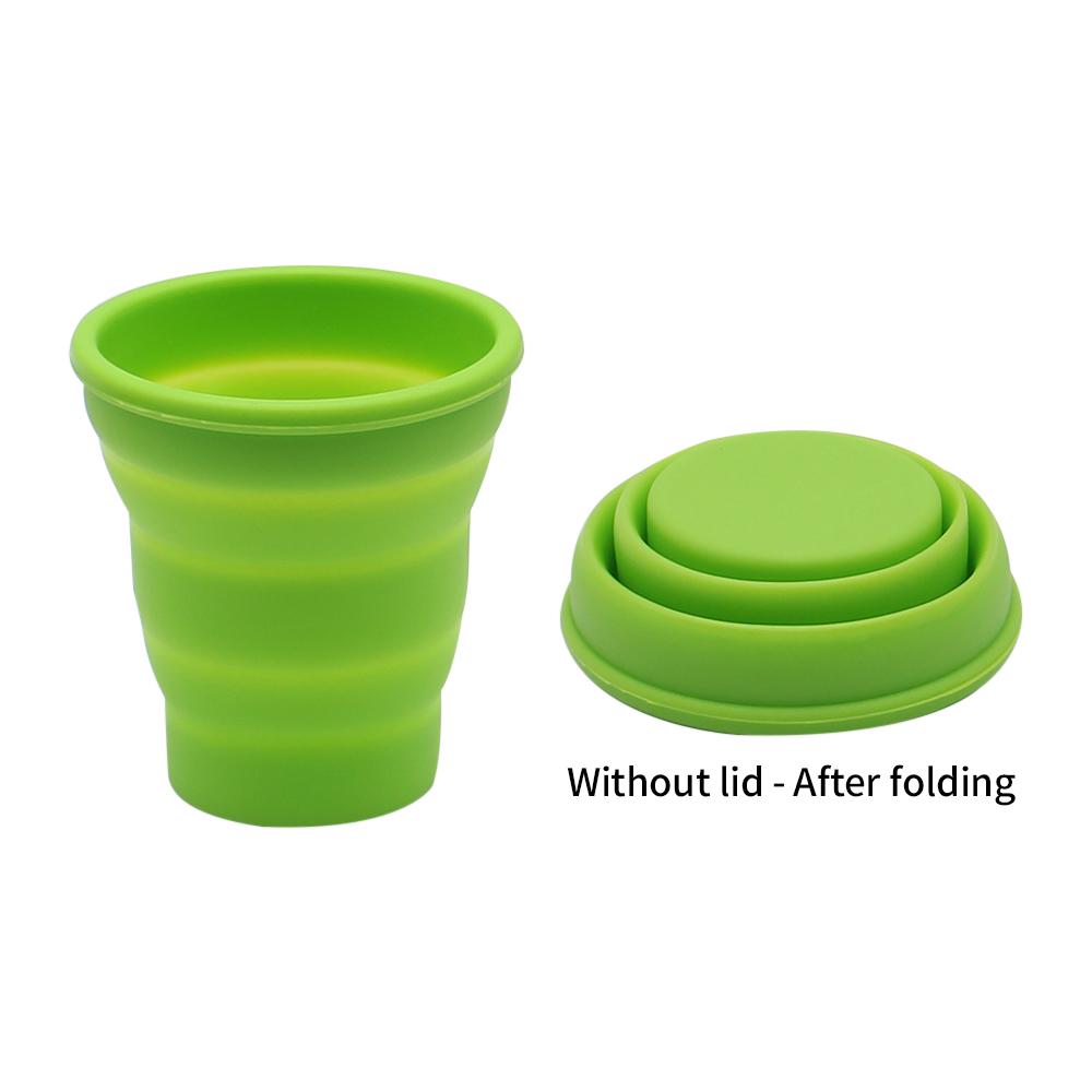 Hot Sale Portable Silicone Retractable Folding Cup With Lid Outdoor Telescopic Collapsible Drinking Cup Travel Camping Water Cup