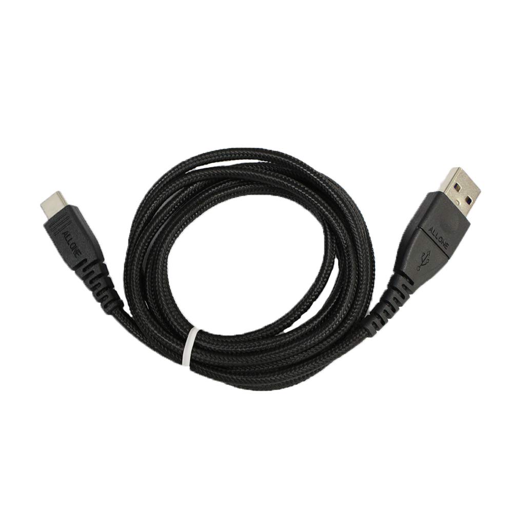 Allone Strong Cable for PS5 To Reinforced Mesh Play While Charging ALG-P5TCA3 Controller, Type-C A, Black, 3m, Gaming, Connector, Cable,