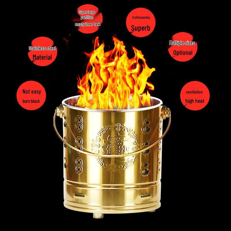 Incinerator Fire Bucket for Burning Paper and Incense