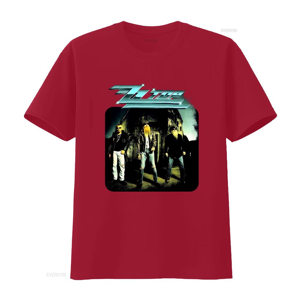 Vintage Retro Zz Top Rock Band Group Portrait Print Casual T Shirt Vintage Washed Top For Everyday Wear Versatile Soft Graphic