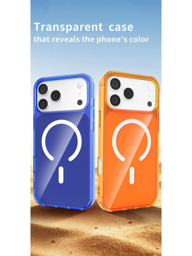 Custodia Colorata Magnetica per iPhone 17: Compatibile con iPhone 12 fino a 16, Design Trasparente per Uso Transfrontaliero e Internazionale