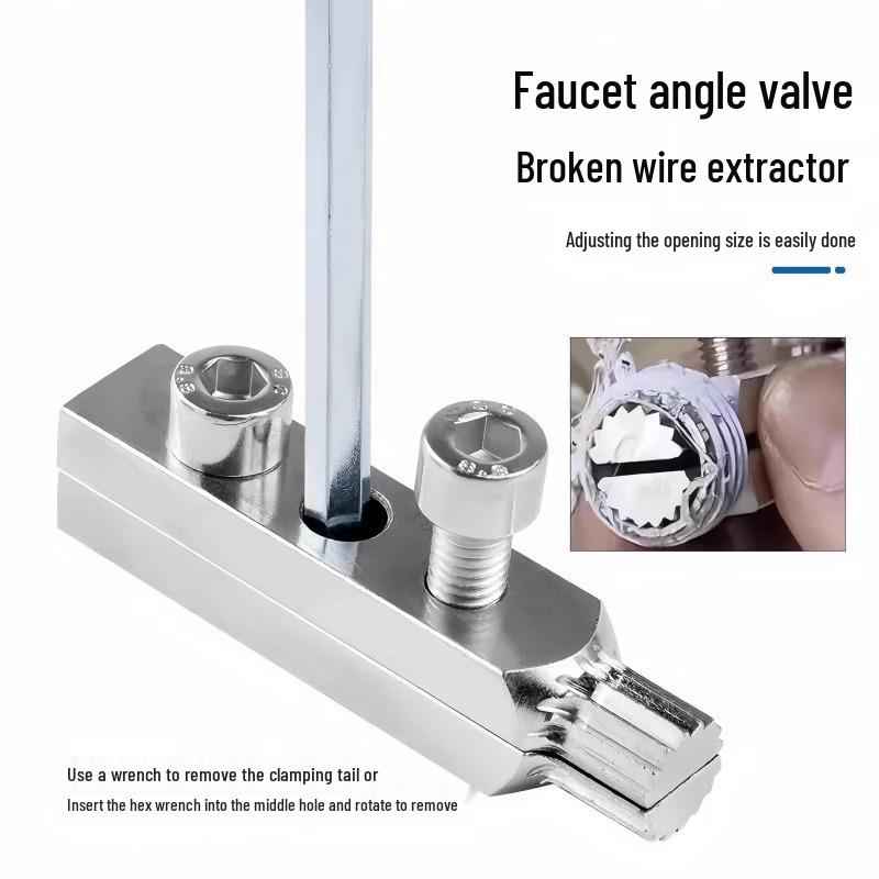 4-Point & 6-Point Faucet Valve Broken Thread Extractor Tool for Taps and Pipes