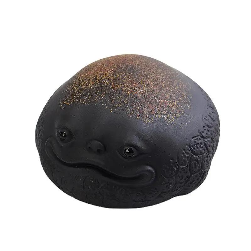 Purple Clay Golden Toad Toad Tea Pet Chinese Lucky Tea Playing Tea Desktop Accessories