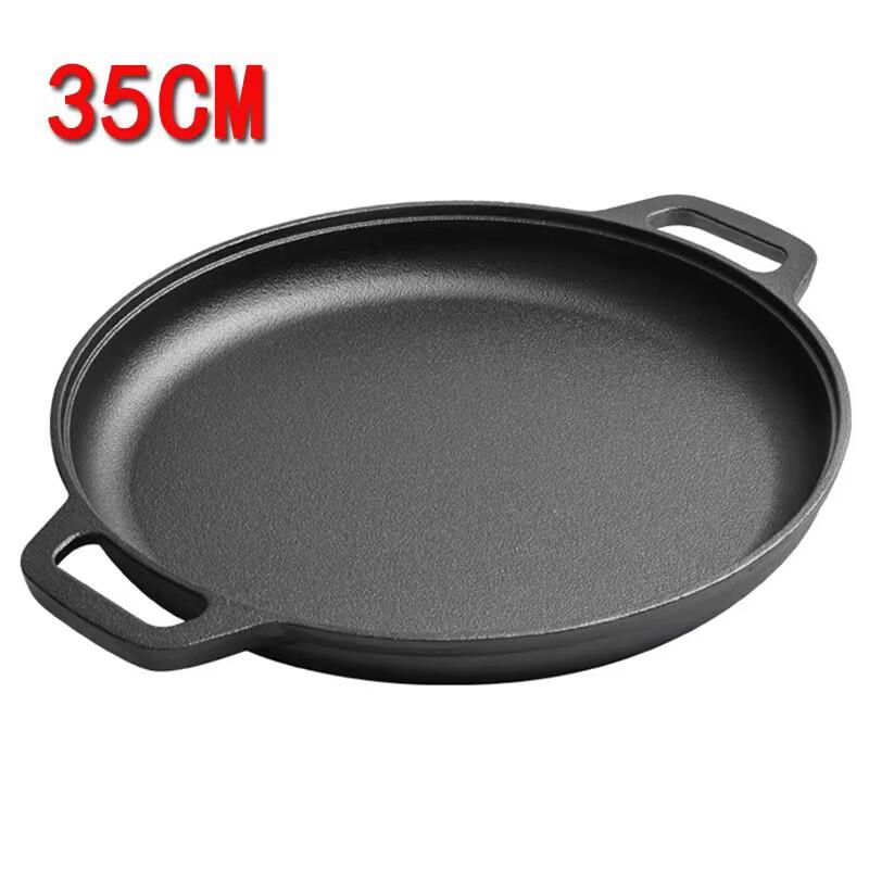 ZISIZ Cast Iron Flat-Bottom Frying Pan