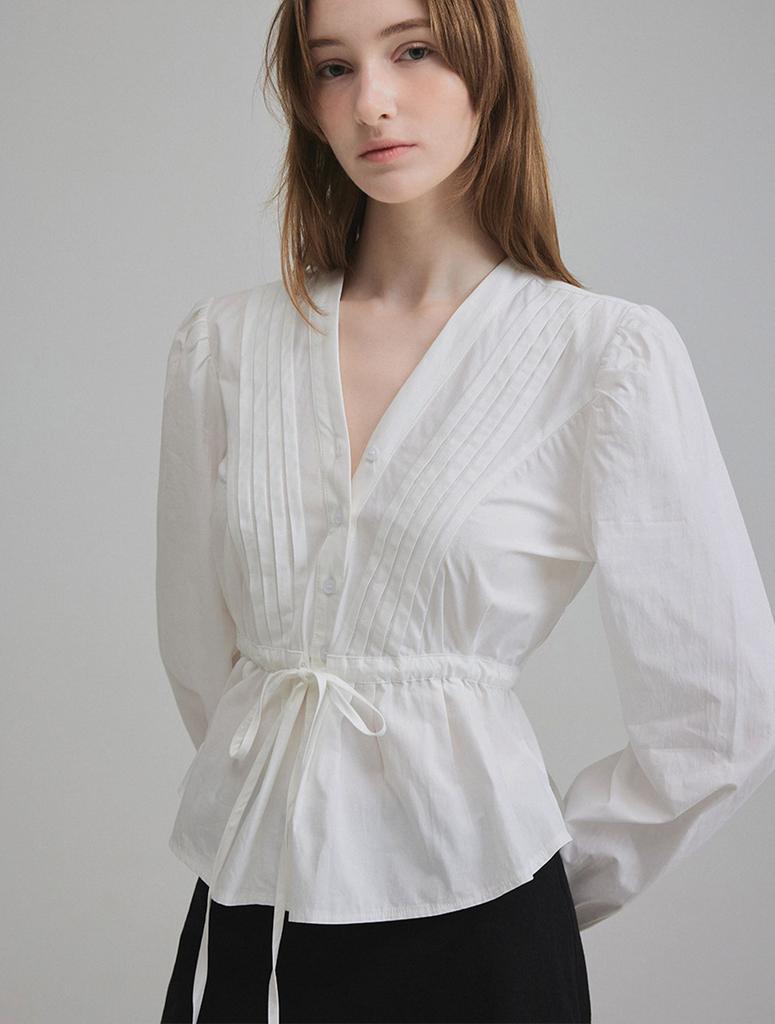 Teuwi Pintuck Line Blouse