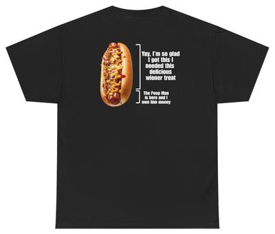 Funny Hot Dog Graphic Tee (Back Print) | Unethical Threads