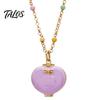 Talos Openable Heart Charm Necklace, Box Pendant with Mini Figurine, Women Tiny Locket Gift for Wife Girlfriend Anniversary