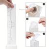 50PCS/Roll Disposable Embroidery Assisted Design Eyebrow Ruler, Transparent and Adhesive Embroidery Measuring Eyebrow Ruler