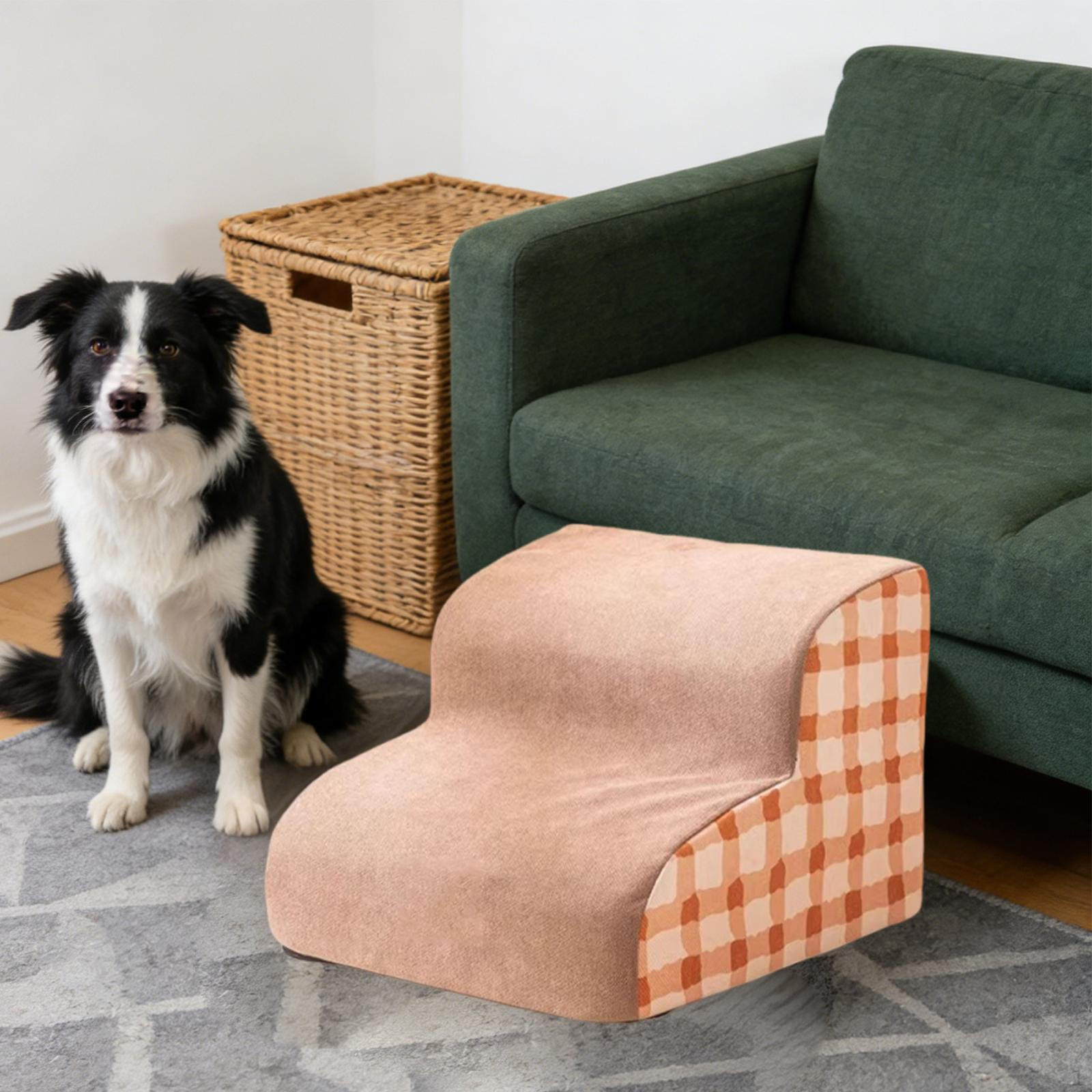 

Лестница-пандус для собак, Ступенька, Съемная крышка, 2-ступенчатая нескользящая лестница для использования в помещении, Идеальная оранжевый