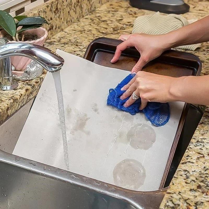 Backpapier, Wiederverwendbare Antihaft-Backfolie, Hochtemperaturbeständig, Backofen-Mikrowellen-Kochgitter, Kochmatten-Werkzeuge, 1 Stück