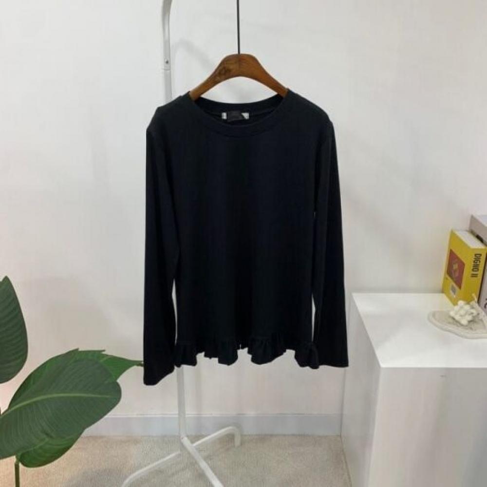 C S In The Room Women CaCo Frill Hem baSiC Long Sleeve T ShirT 4 ColorS