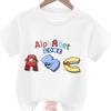 New Alphabet Lore Printed Kids Clothes Summer Boys Girls Tshirt Funny Cartoon Letter Fashion Short Sleeve Tshirt Crew Neck Top
