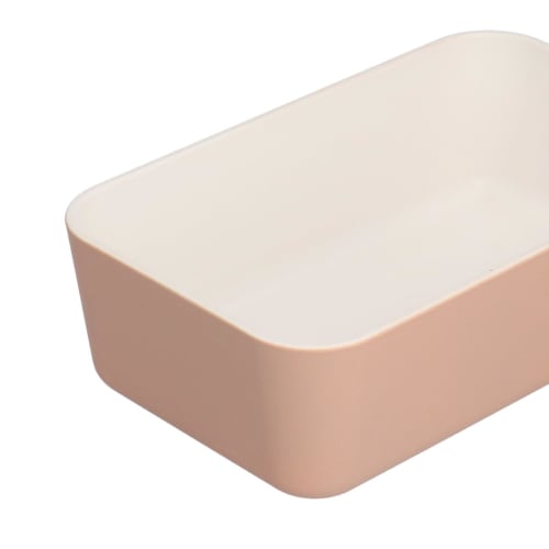 Yamanaka Lacquer Bento Box, Single Tier, 600ml Capacity, Microwave and Dishwasher Safe, for Men and Women, "bitie" Simple Design, Beige, Made In Japan