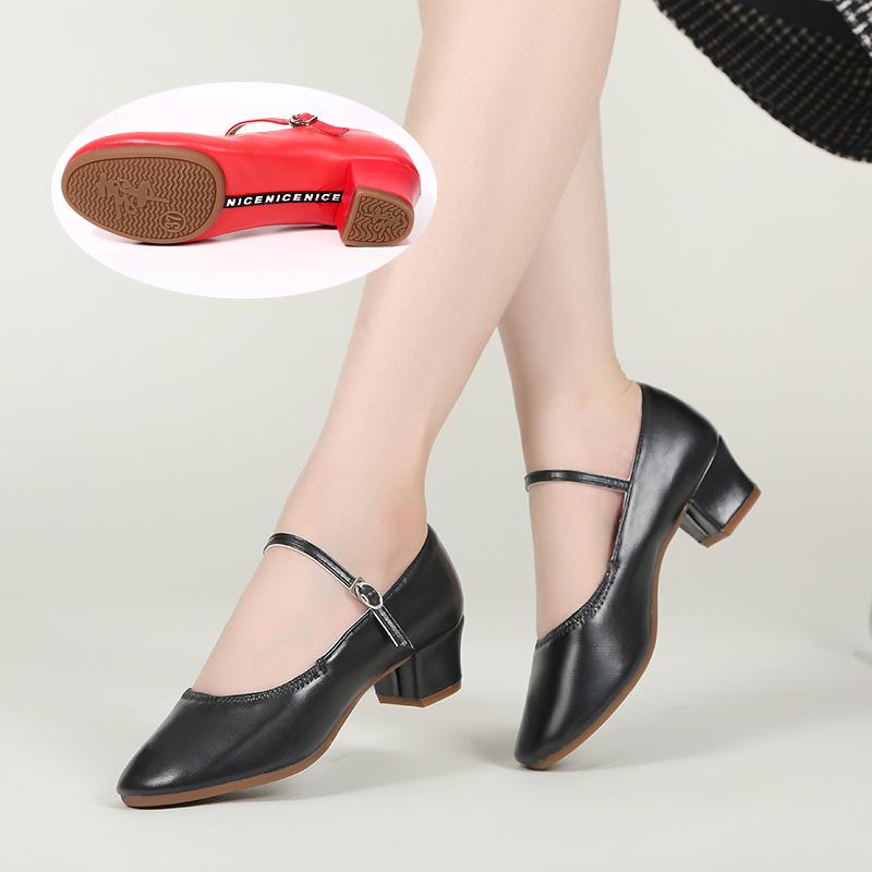 

Женские серебристые туфли на среднем каблуке из мягкой кожи для бальных танцев 43