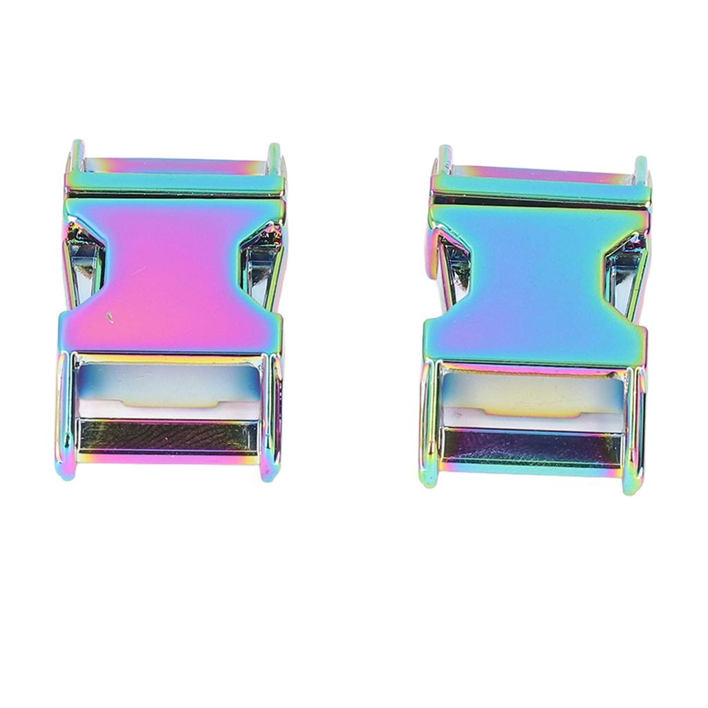 4Pcs Side Release Buckle 25x47mm Zinc Alloy Glossy Durable Wide Application Metal Buckle for Backpack Dog Collar DIY