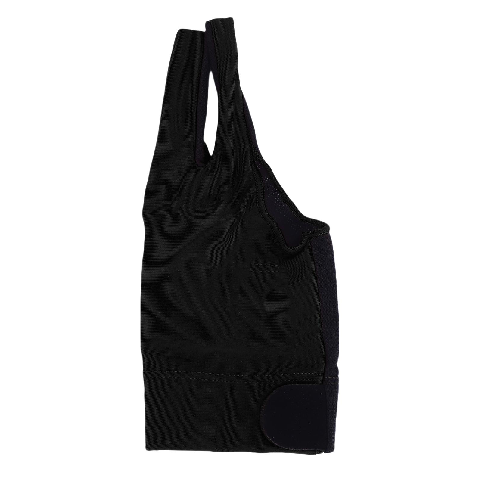 

3 Finger Billiard Pool Glove Professional Breathable Anti Slip Right Hand Cue Sport Glove for Men Wo Black