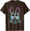 Hip Hop Happy Easter Bunny Face With Sunglasses Men Boy Tshirt Humor Funny Rock Streetwear Clothes Novelty Gift Y2k Saying Tee