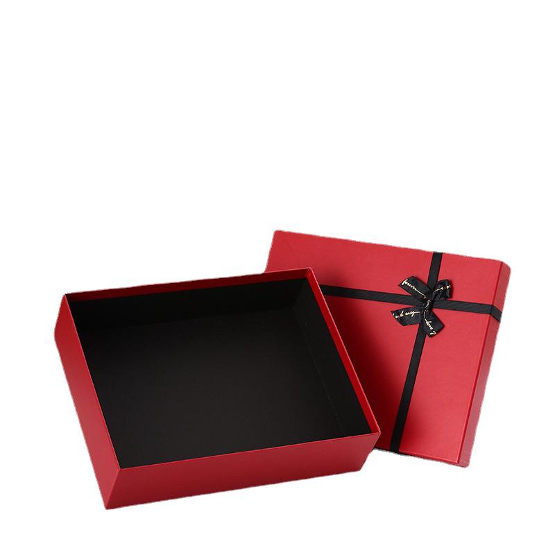In-Stock Large Red Lid Christmas Gift Box Set with Tote Bag