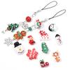 2pcs/lot Christmas Series Lampwork Beads Cute Santa Claus Snowman Xmas Tree Loose Glass Beads For DIY Jewelry Making Accessories