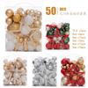 Plastic Electroplated Christmas Ball Ornament Set Red White Green Polka Dot Tree Hanging Decor