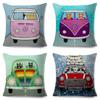 Cartoon Driving Car Cat Cushion Cover Decor Cute Pet Animal Pillowcase Polyester Pillow Case for Sofa Home Children Room 45x45cm