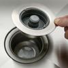Press Design ABS Kitchen Sink Filter 304 Stainless Steel Basket Strainer Food Slag Drainer Sink Water Stopper New Gadgets
