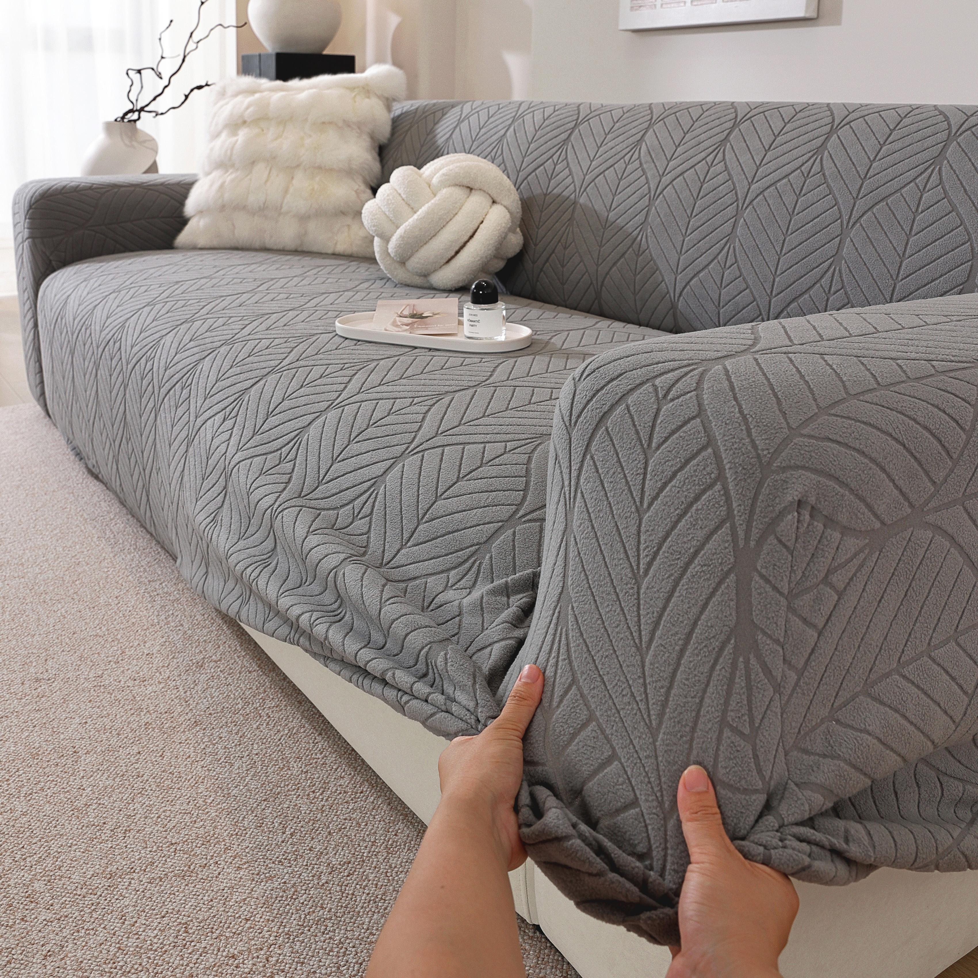 Anti Slip Sofa Cushion Cover Jacquard Fleece Sofa Cover Elastic Detachable Sofa Cover Pet and Children s Furniture Protective 1-seater