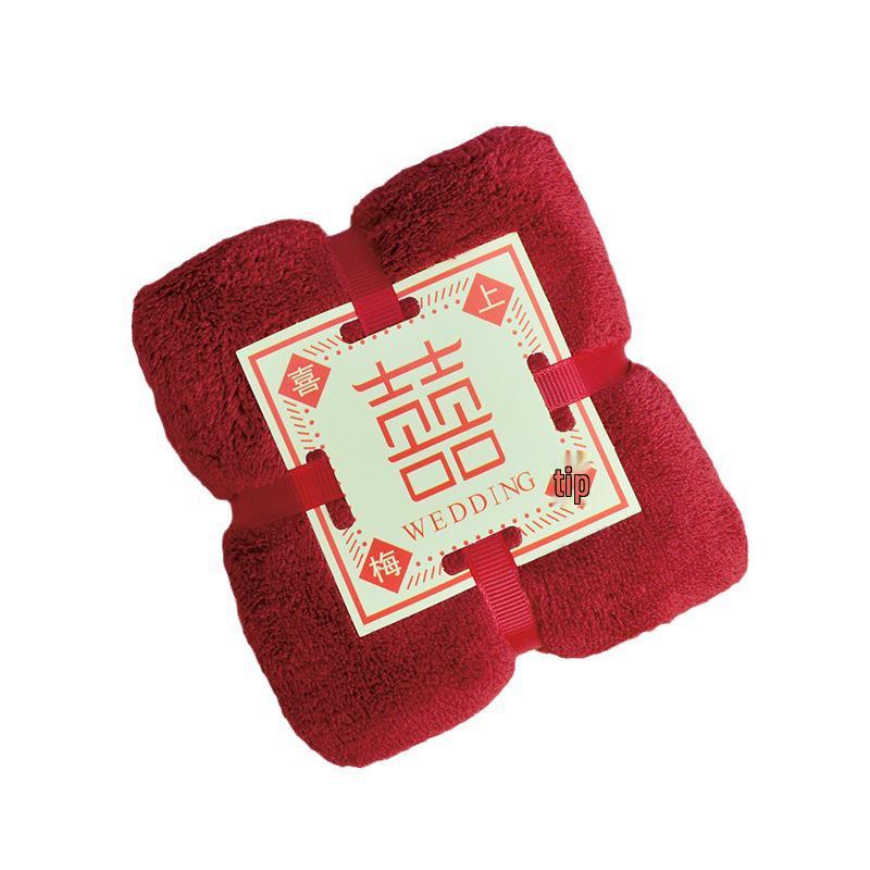 Coral Fleece Towel - Love Card Wedding, Housewarming, Birthday Gift, or Daily Necessity