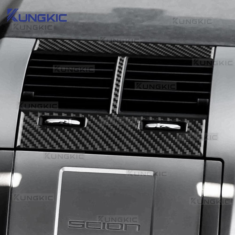 Real Soft Carbon Fiber Sticker For Scion tC 2005 2006 2007 2008 2009 2010 Car Central Control Air Vent Outlet Frame Trim