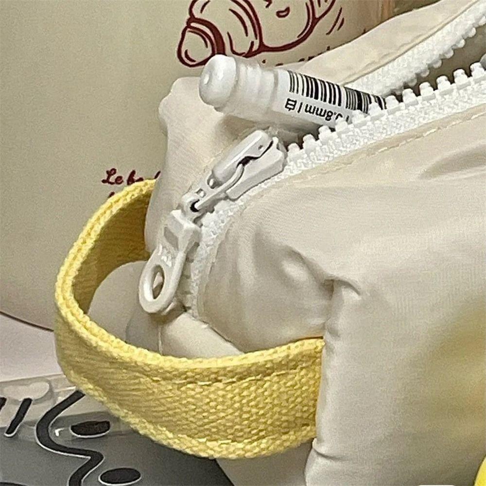 Cream Color Pencil Case Cosmetic Bag Stationery Storage Bag Aesthetic Pencil Bags  for Girls