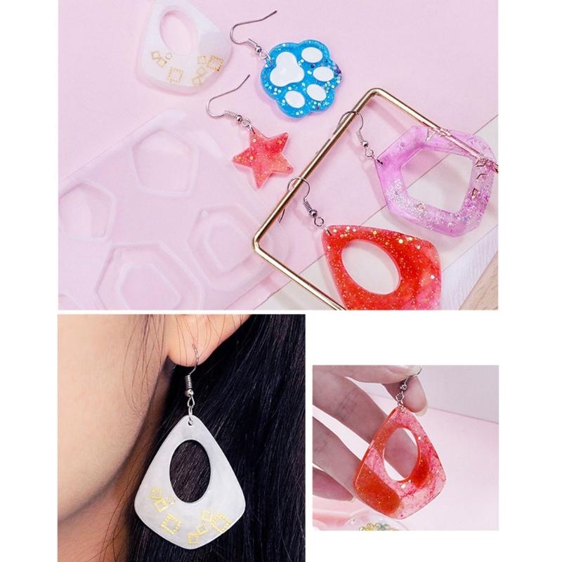 Sturdy Food Grade Silicone Mould Home Accessory for Crafting Unique Multiple Types Earrings and Pendants Daily Use