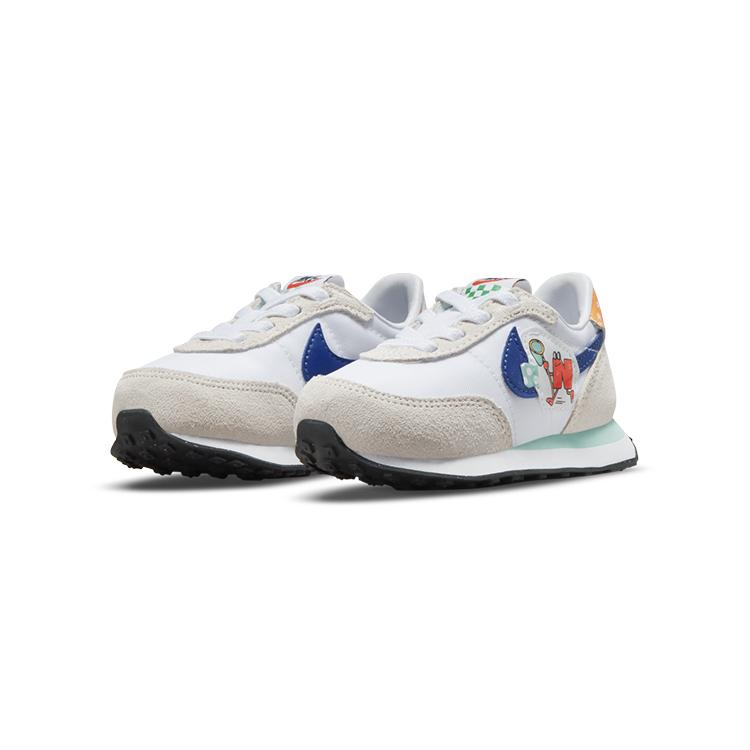 Nike Waffle Trainer 2 Comfortable Breathable Low top Sports Casual Shoes Blue White Gray Infant And Toddler DM7218-141
